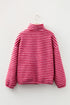 Striped Sherpa Quarter Zip Long Sleeve Pullover
