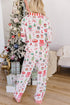Striped Shift Long Sleeve Top And Pants Lounge Set