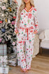Striped Shift Long Sleeve Top And Pants Lounge Set