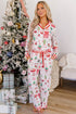 Striped Shift Long Sleeve Top And Pants Lounge Set