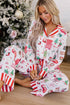 Striped Shift Long Sleeve Top And Pants Lounge Set