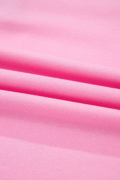 Striped Shirt-Collar Button Half-Placket Puff Sleeve Relaxed Sweatshirt