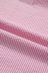 Striped Short Puff Sleeve Split V Neck Blouse