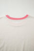 Striped Sleeve Contrast Trim Pullover Sweatshirt