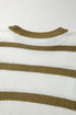 Striped Sleeveless Knit Side Tie Pullover Sweater Vest