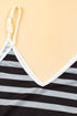 Striped Sleeveless V Neck Pocket Maxi Dress