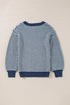 Striped Slouchy Knit Boat Neck Pullover Sweater