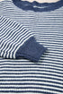 Striped Slouchy Knit Boat Neck Pullover Sweater