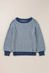 Striped Slouchy Knit Boat Neck Pullover Sweater