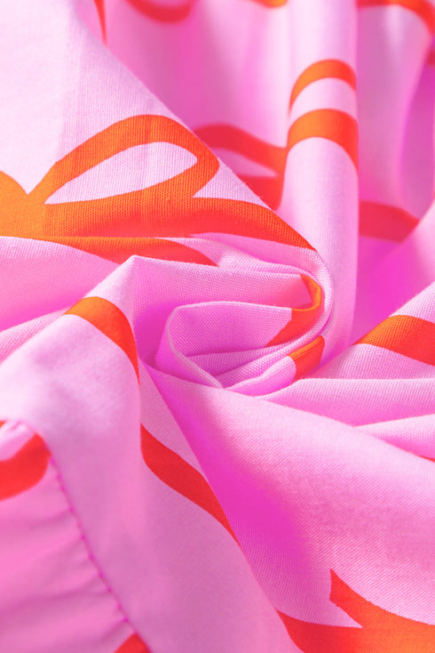 Striped Smocked Bow Detail A Line Mini Dress