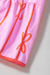 Striped Smocked Bow Detail A Line Mini Dress