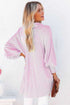 Striped Smocked Cuff Relaxed Fit Button Down Shirt