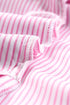 Striped Smocked Cuff Relaxed Fit Button Down Shirt