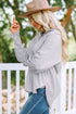 Striped Smocked Cuff Relaxed Fit Button Down Shirt