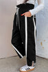 Striped Smocked Waist Drawstring Cropped Active Pants