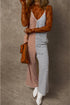 Striped Spaghetti Strap Backless Wide Leg Jumpsuit