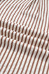 Striped Split Neck Collared Short Bubble Sleeve Blouse