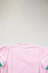 Striped Split Neck Ricrac Trimmed Cotton Blouse