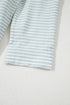 Striped Split Neck Roll Tab Sleeve Pocketed Shirt Dress