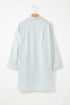 Striped Split Neck Roll Tab Sleeve Pocketed Shirt Dress