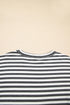 Striped Star Patch Drop Shoulder Pullover Top