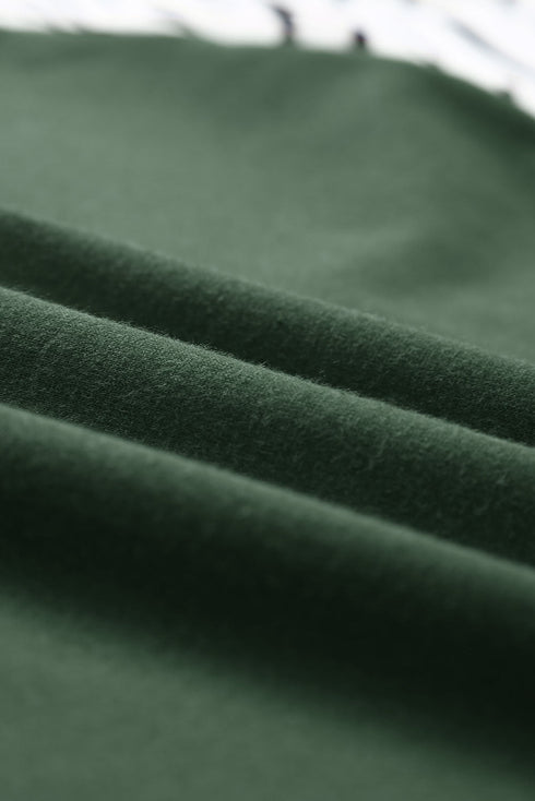 Striped Star Print Patchwork Long Sleeve Top