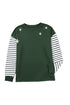 Striped Star Print Patchwork Long Sleeve Top