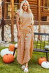 Striped Tassel Detail Tee And Wide Leg Pant Sets