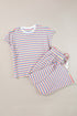 Striped Tassel Detail Tee And Wide Leg Pant Sets