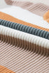 Striped Textured Knit Crew Neck Pullover Sweater