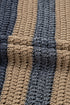 Striped Textured Open Knit Cap Sleeve Top