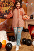 Striped Textured Patched Drop Shoulder Buttoned Sweatshirt