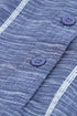 Striped Textured Split Neck Button Front Shirt