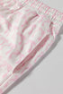 Striped Three Quarter Sleeve Drop Shoulder Cotton Blend Top