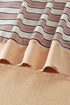 Striped Trim Long Sleeve Top Elastic Waist Pant Set