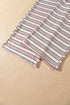Striped Trim Long Sleeve Top Elastic Waist Pant Set