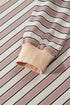 Striped Trim Long Sleeve Top Elastic Waist Pant Set