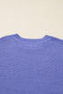 Striped Trim Loose Drop Shoulder Knit Sweater