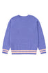 Striped Trim Loose Drop Shoulder Knit Sweater