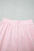 Striped Trim Mock Neck Pullover Drawstring Pants Outfit Pant Set