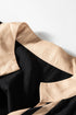 Striped Trim Patchwork V Neck Shift Mini Dress