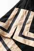 Striped Trim Patchwork V Neck Shift Mini Dress
