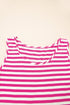 Striped U Neck Sleeveless Loose Fit Casual Mini Dress