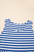 Striped U Neck Sleeveless Loose Fit Casual Mini Dress