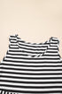 Striped U Neck Sleeveless Loose Fit Casual Mini Dress