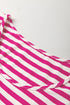 Striped U Neck Sleeveless Loose Fit Casual Mini Dress