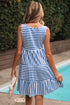 Striped U Neck Sleeveless Loose Fit Casual Mini Dress