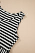 Striped U Neck Sleeveless Loose Fit Casual Mini Dress