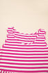 Striped U Neck Sleeveless Loose Fit Casual Mini Dress