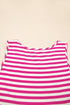 Striped U Neck Sleeveless Loose Fit Casual Mini Dress